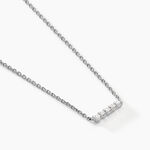 Collier Patti Argent Blanc Diamant Synth&eacute;tique - Colliers avec pierres Femme | Marc Orian