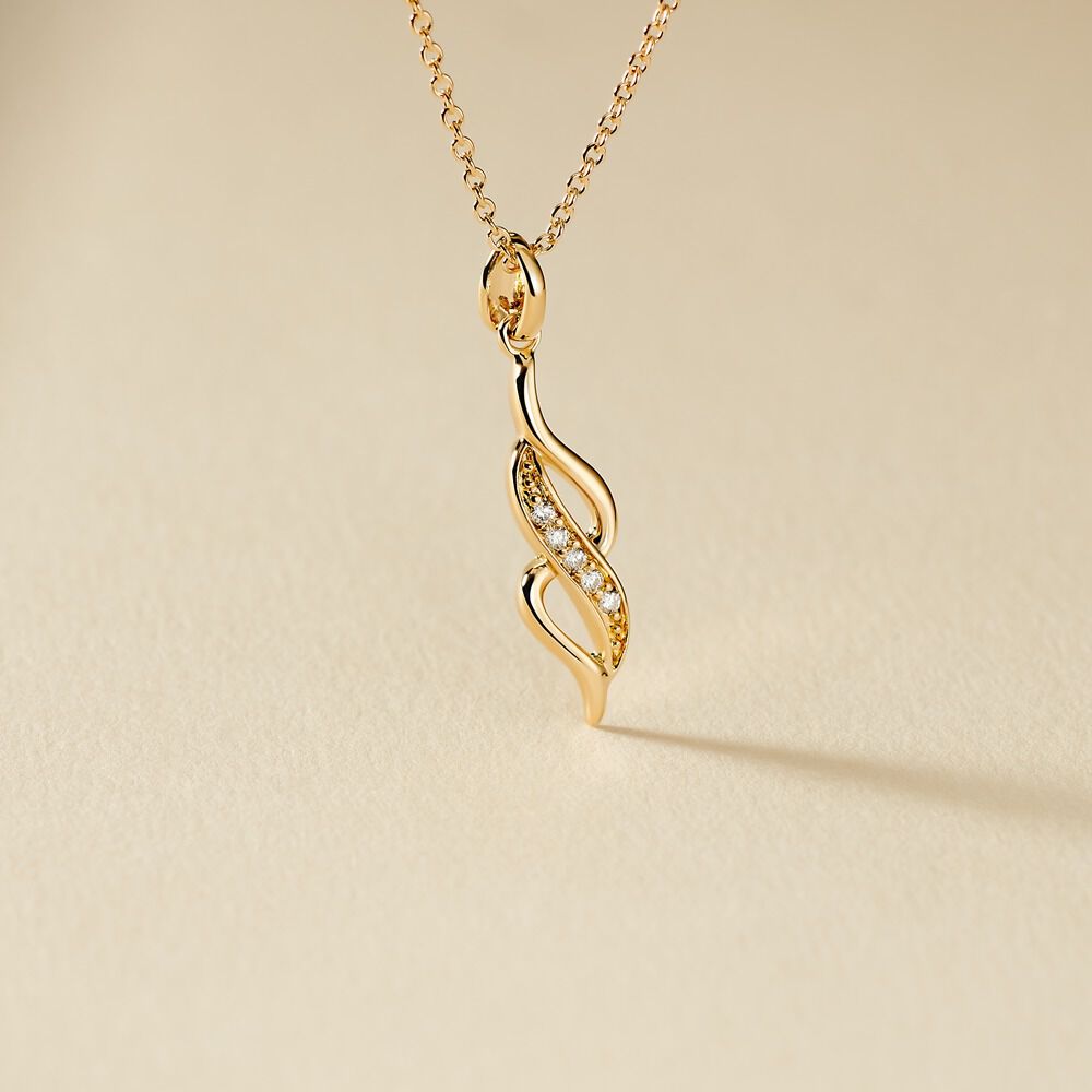 Collier Ishaae Plaqu&eacute; Or Jaune Oxyde De Zirconium - Colliers avec pierres Femme | Marc Orian