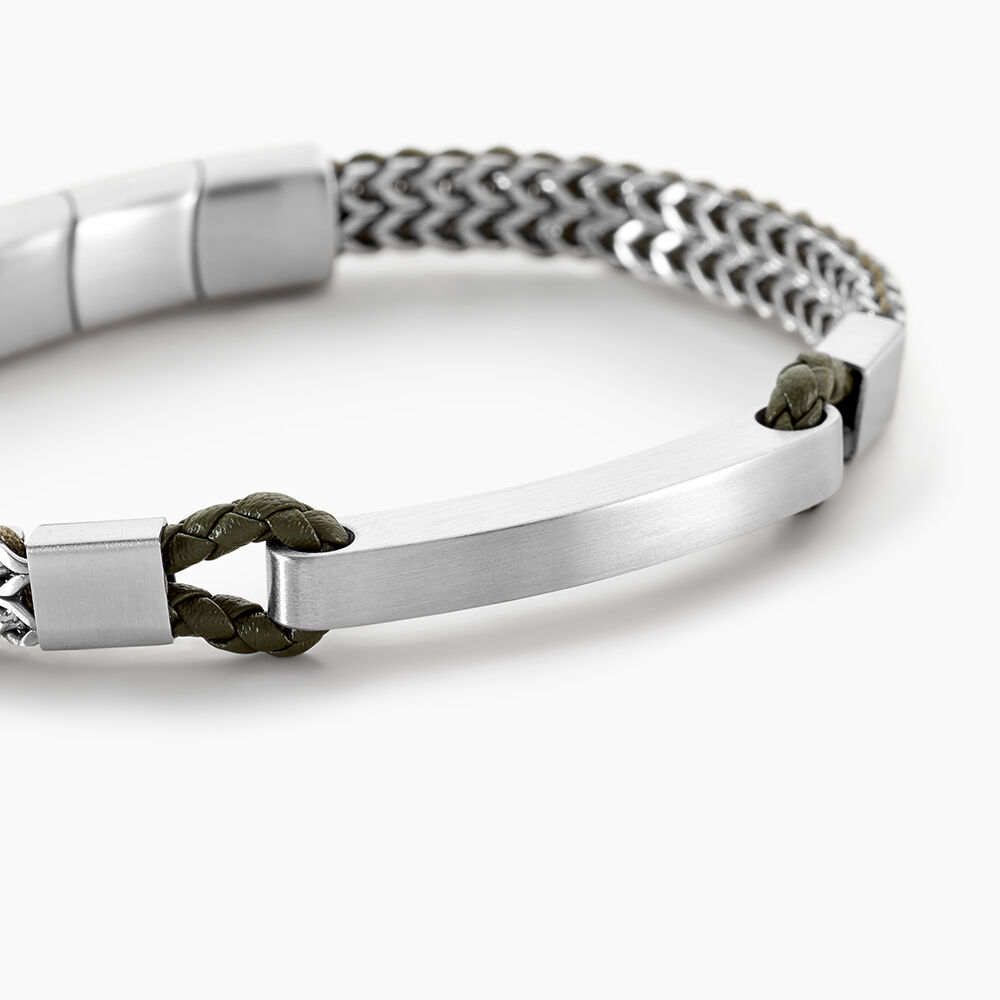 Bracelet Jourdan Donovan Acier Argent&eacute; - Bracelets cuir Homme | Marc Orian