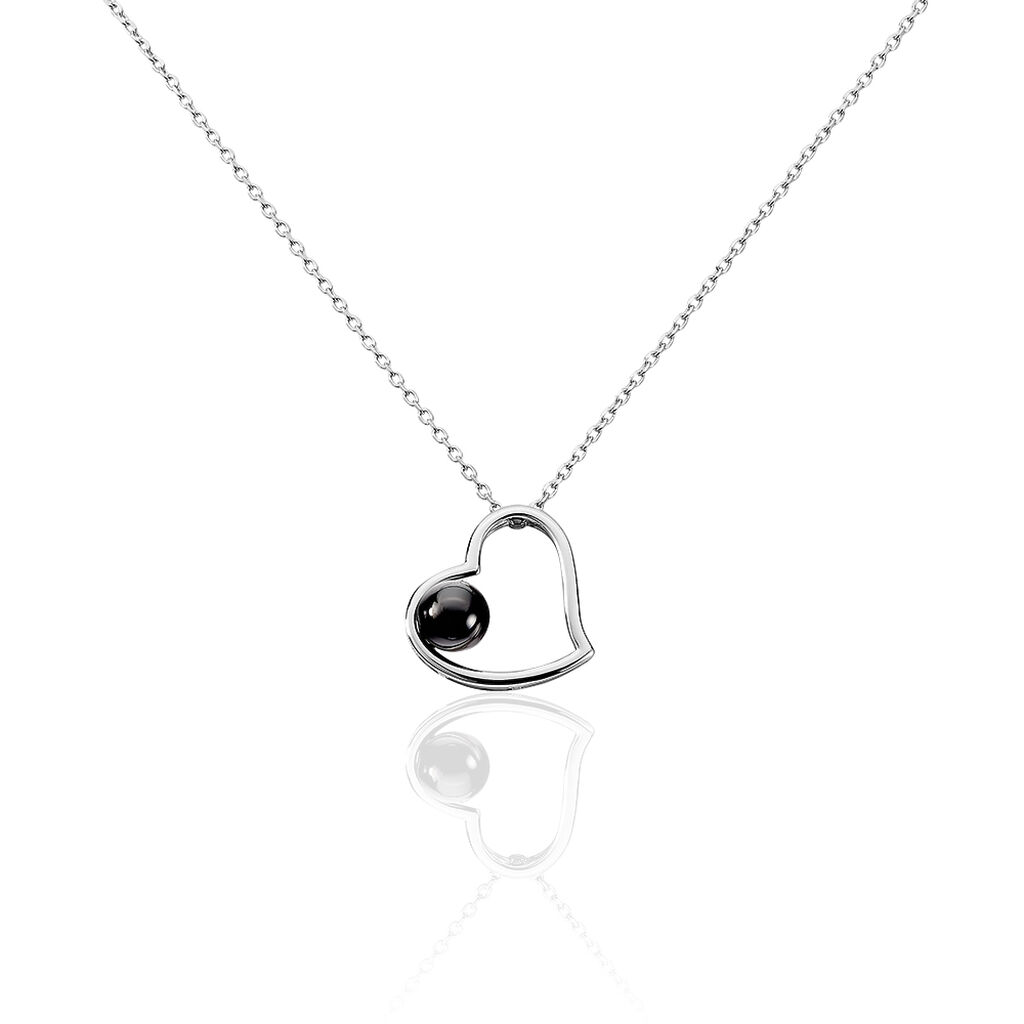 Collier Isalyne Argent Blanc Céramique - Colliers avec pierres Femme | Marc Orian