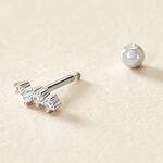 Piercing D'oreille Unitaire Roseau Argent Blanc Oxyde De Zirconium - Piercings d'oreilles Femme | Marc Orian