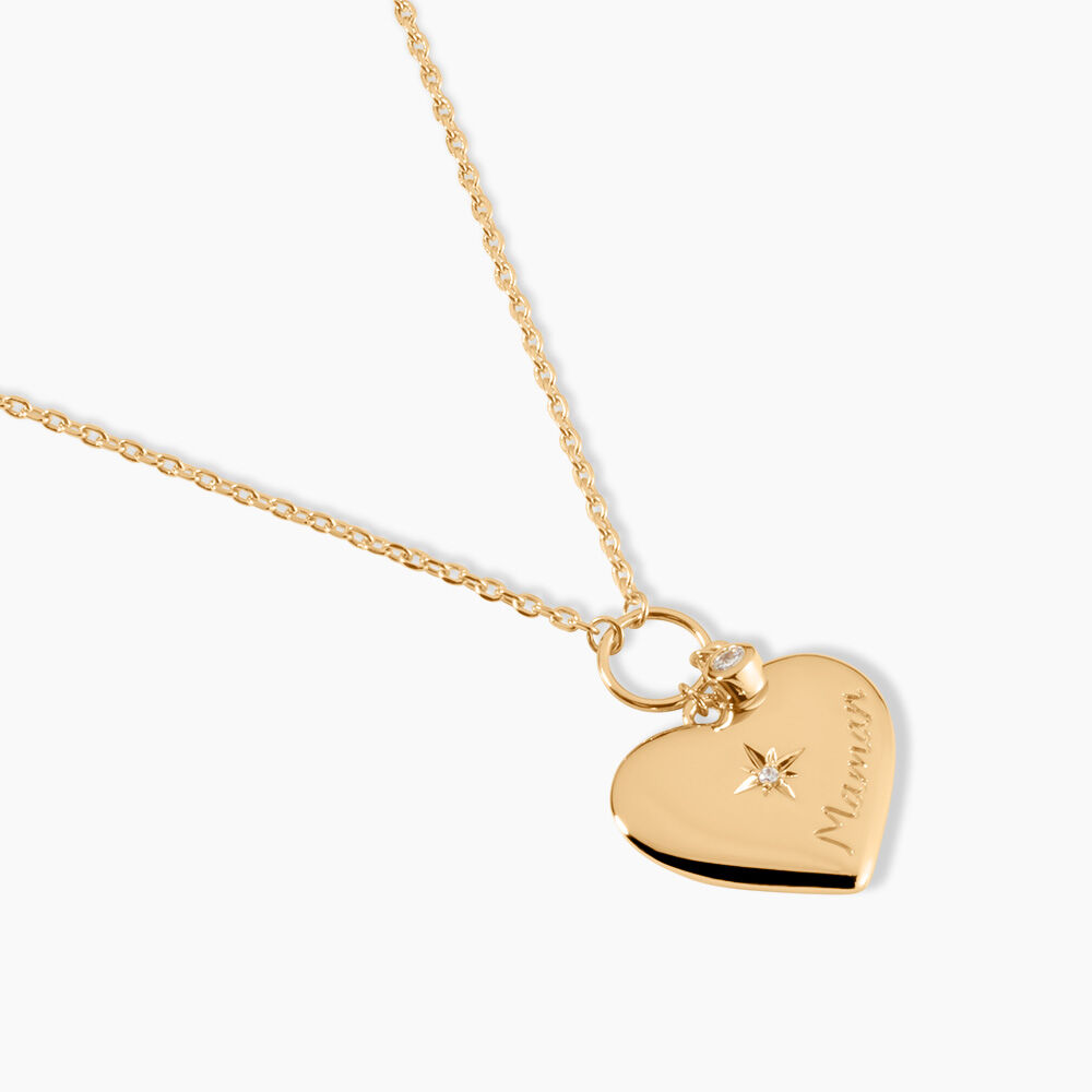 Collier Shima Plaque Or Jaune Oxyde De Zirconium - Colliers avec pierres Femme | Marc Orian