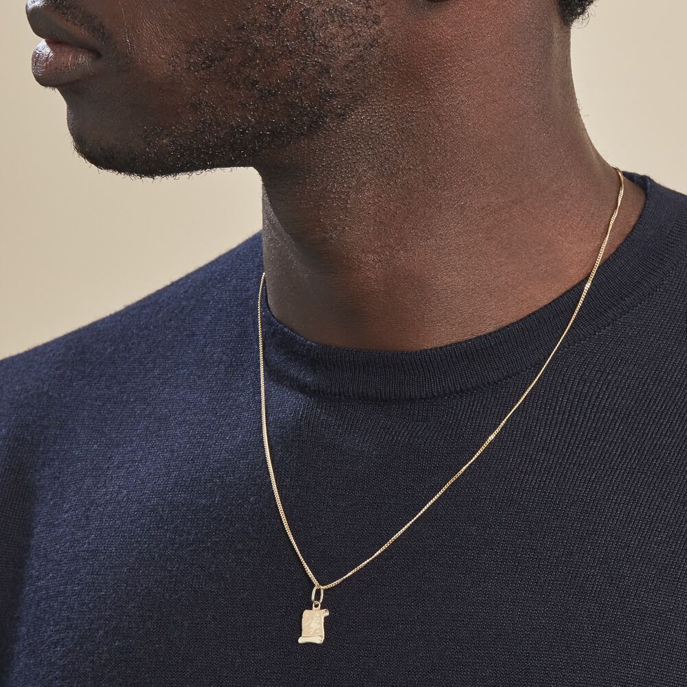 Pendentif Lamie Zodiaque Parchemin Or Jaune - Bijoux personnalisés Famille | Marc Orian