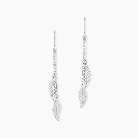 Boucles D'oreilles Pendantes Fabia Argent Blanc - Pendantes Femme | Marc Orian