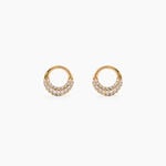 Boucles D'Oreilles Puces Shiny Et Bold Plaqu&eacute; Or Jaune Oxyde De Zirconium - Puces Femme | Marc Orian