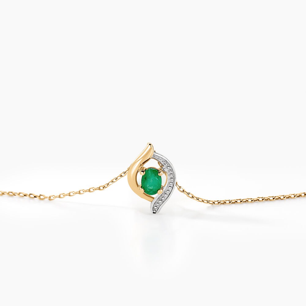 Collier Lydia Or Jaune Emeraude - Colliers avec pierres Femme | Marc Orian