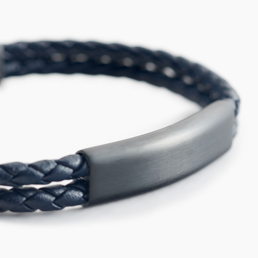 Bracelet Jourdan Come Cuir Bleu - Bijoux Homme | Marc Orian