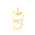 Pendentif Egee Chat Or Jaune Oxyde De Zirconium - Pendentifs Enfant | Marc Orian