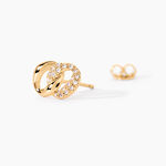 Boucles D'oreilles Puces Plaqu&eacute; Or Jaune Amato Oxydes De Zirconium - Puces Femme | Marc Orian