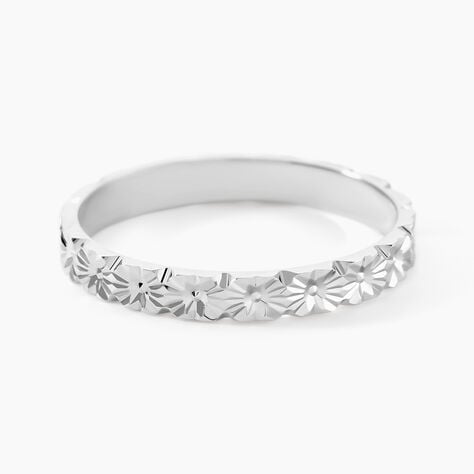 Alliance Fleur Or Blanc - Alliances duo Unisex | Marc Orian