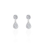 Boucles D'oreilles Pendantes Aletha Argent Blanc Oxyde De Zirconium - Pendantes Femme | Marc Orian