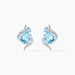 Boucles D'oreilles Puces Sunset Or Blanc Topaze Oxyde - Puces Femme | Marc Orian