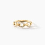 Bague Miki Argent Dor&eacute; A L'Or 750/1000 Oxyde De Zirconium - Bagues avec pierre Femme | Marc Orian