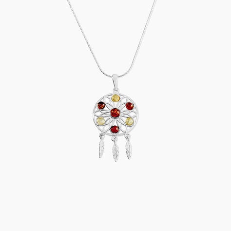 Collier Argent Blanc Lorena Ambre - Colliers avec pierres Femme | Marc Orian