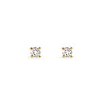 Boucles D'oreilles Puces Clavie Or Jaune Diamant - Puces Femme | Marc Orian