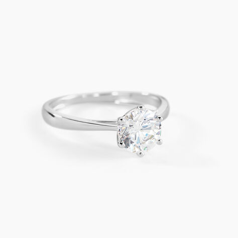 Solitaire Or Blanc Laurian Oxyde De Zirconium Blanc - Solitaires Femme | Marc Orian