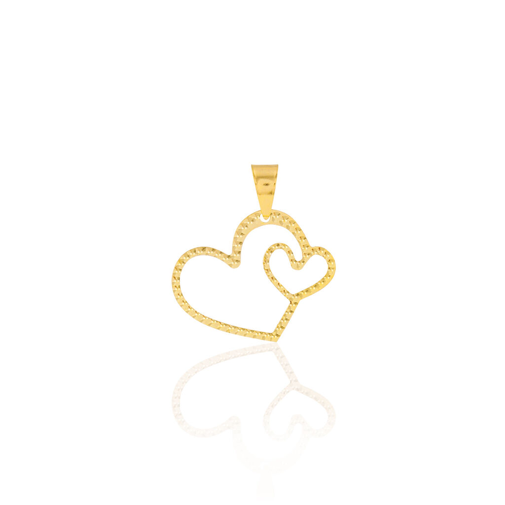 Pendentif Eudocie Coeurs Diamantes Or Jaune - Pendentifs Femme | Marc Orian