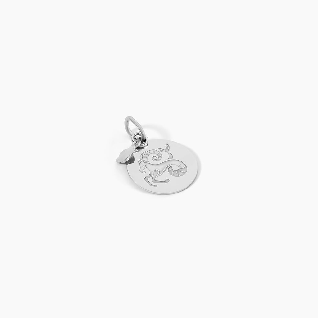 Pendentif Zodiaque Rond Argent Blanc - Bijoux personnalis&eacute;s Famille | Marc Orian