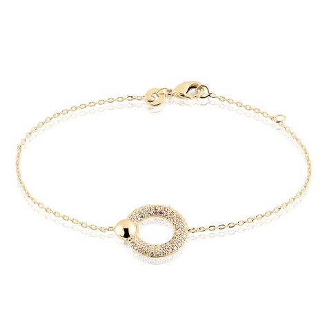 Bracelet Vivienna Plaque Or Jaune Oxyde De Zirconium - Bracelets chaînes Femme | Marc Orian