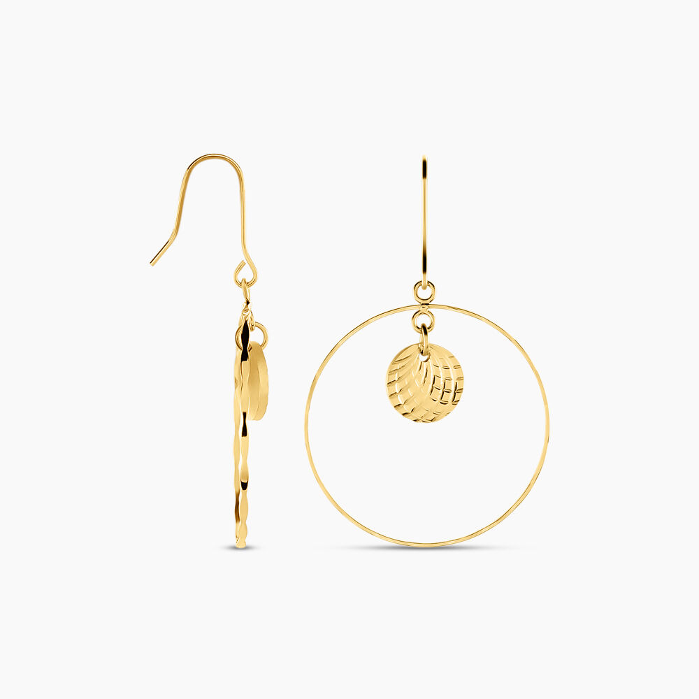 Boucles D'oreilles Pendantes Iakopa Acier Jaune - Pendantes Femme | Marc Orian