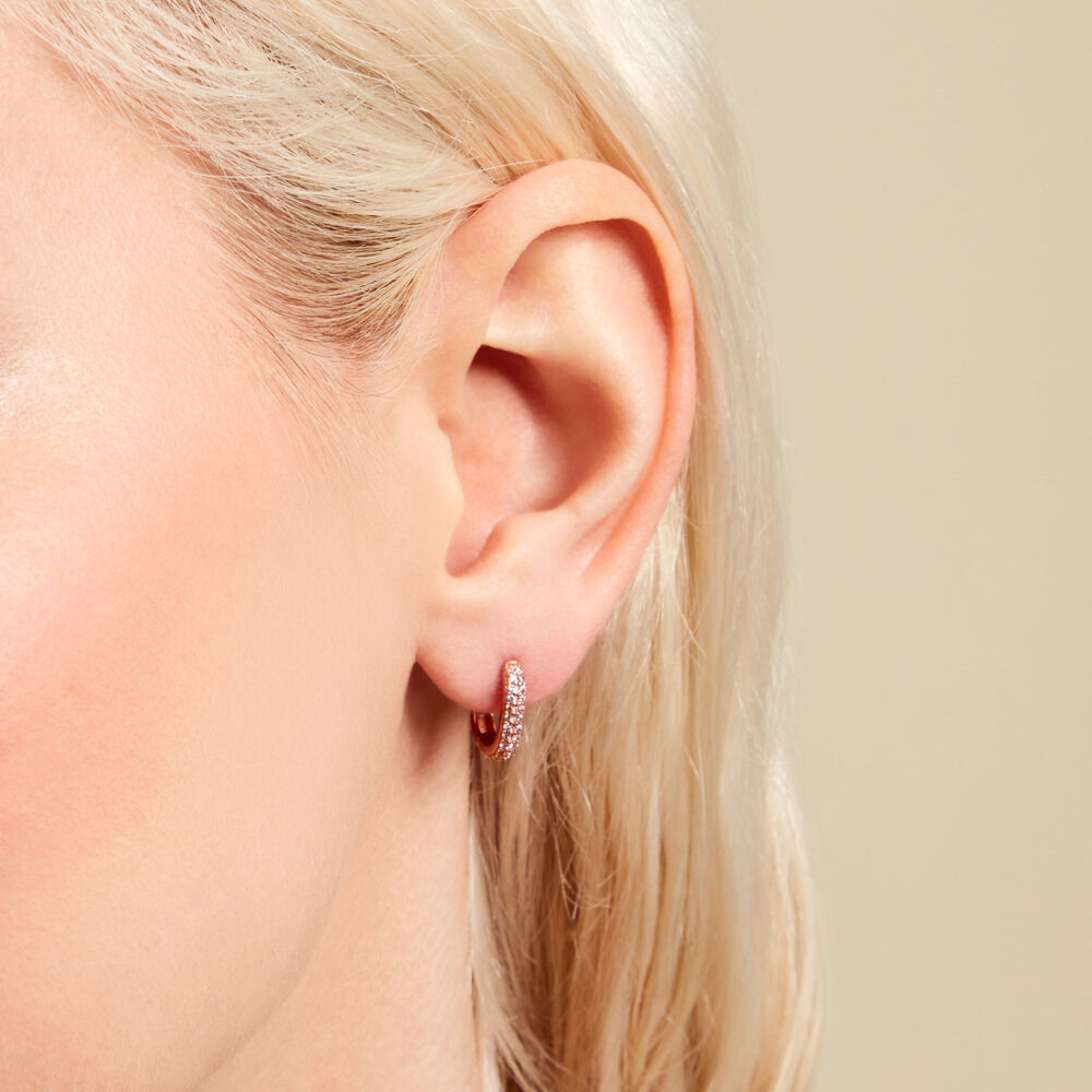 Créoles Aselya Argent Rose Oxyde De Zirconium - Créoles Femme | Marc Orian