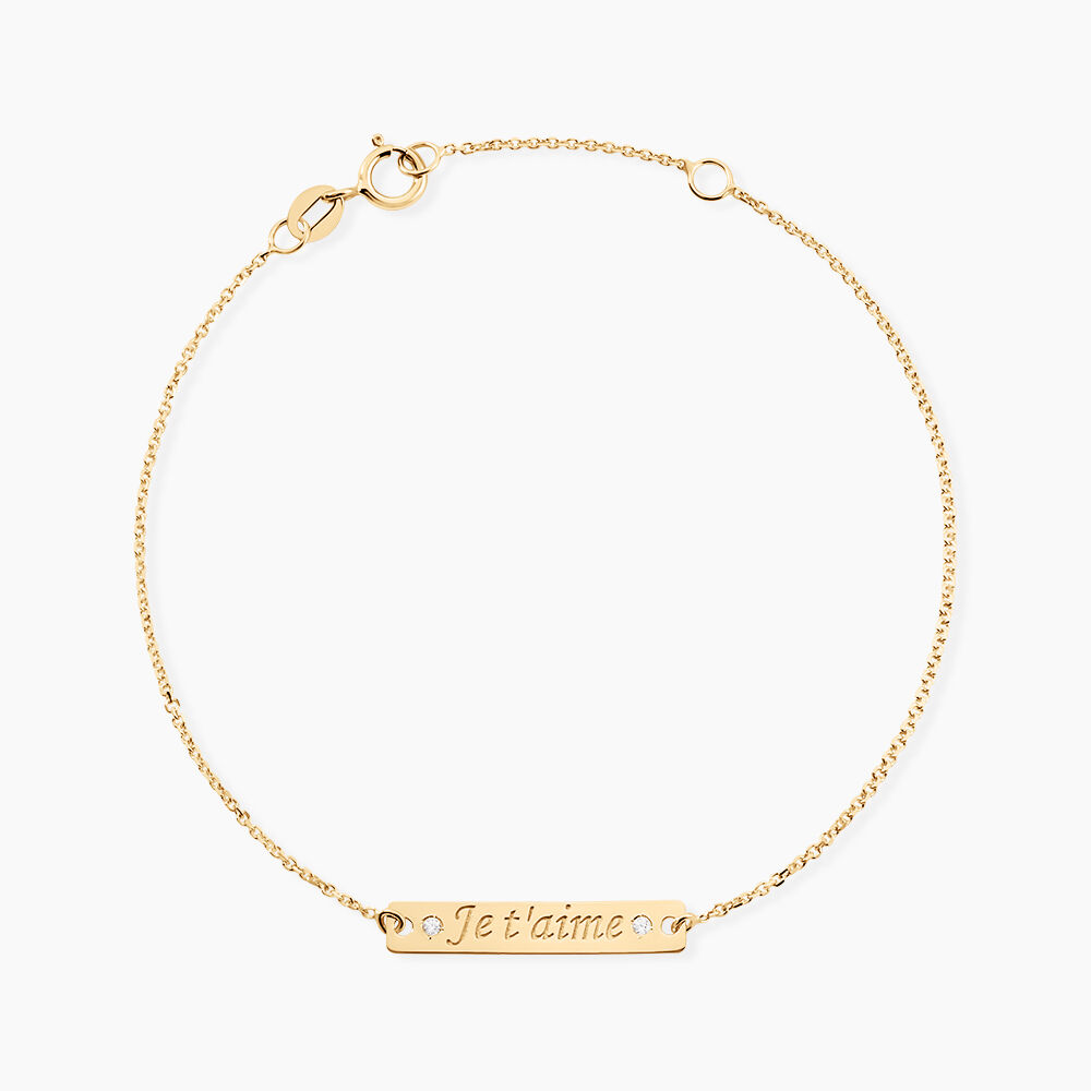 Bracelet Or Jaune Morrigaine Oxydes De Zirconium - Bracelets cha&icirc;nes Femme | Marc Orian