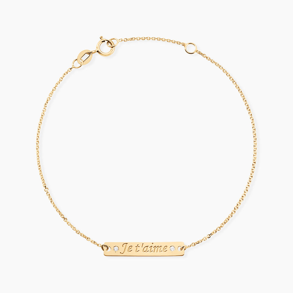 Bracelet Or Jaune Morrigaine Oxydes De Zirconium - Bracelets cha&icirc;nes Femme | Marc Orian