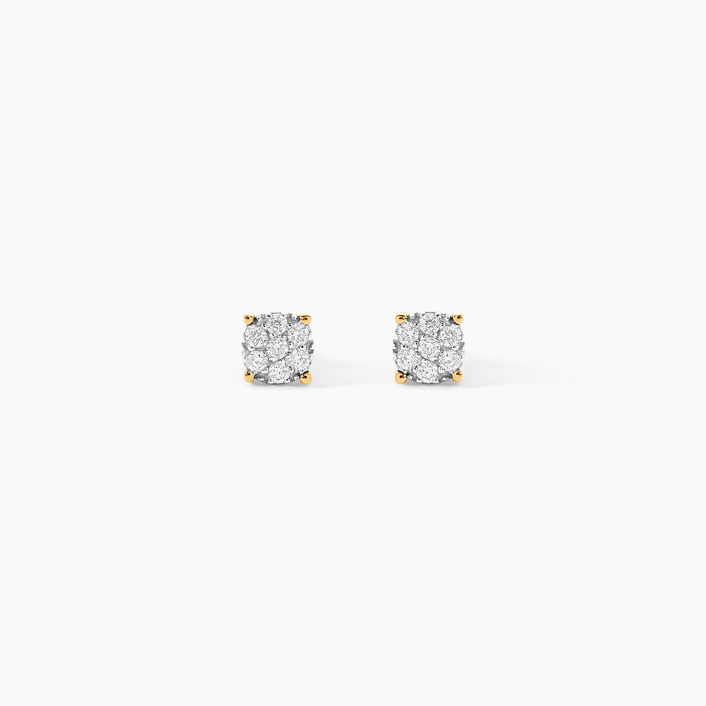 Boucles D'oreilles Puces Kate Or Jaune Diamant - Boucles d'oreilles mariage Femme | Marc Orian