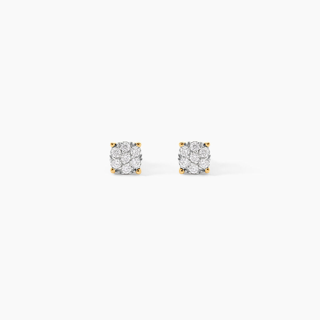 Boucles D'oreilles Puces Kate Or Jaune Diamant - Boucles d'oreilles mariage Femme | Marc Orian