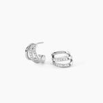 Cr&eacute;oles Edna Argent Blanc Oxyde De Zirconium - Cr&eacute;oles Femme | Marc Orian