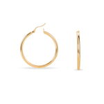 Cr&eacute;oles Adalie Lisse Plaqu&eacute; Or Jaune - Cr&eacute;oles Femme | Marc Orian