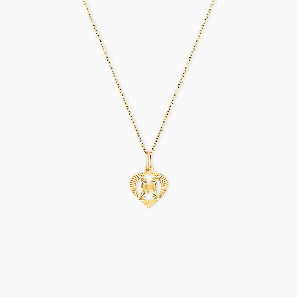 Pendentif Eudocie Coeur Lettre Or Jaune - Pendentifs Femme | Marc Orian