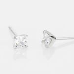 Boucles D'oreilles Puces Alys Argent Blanc Oxyde De Zirconium - Puces Femme | Marc Orian