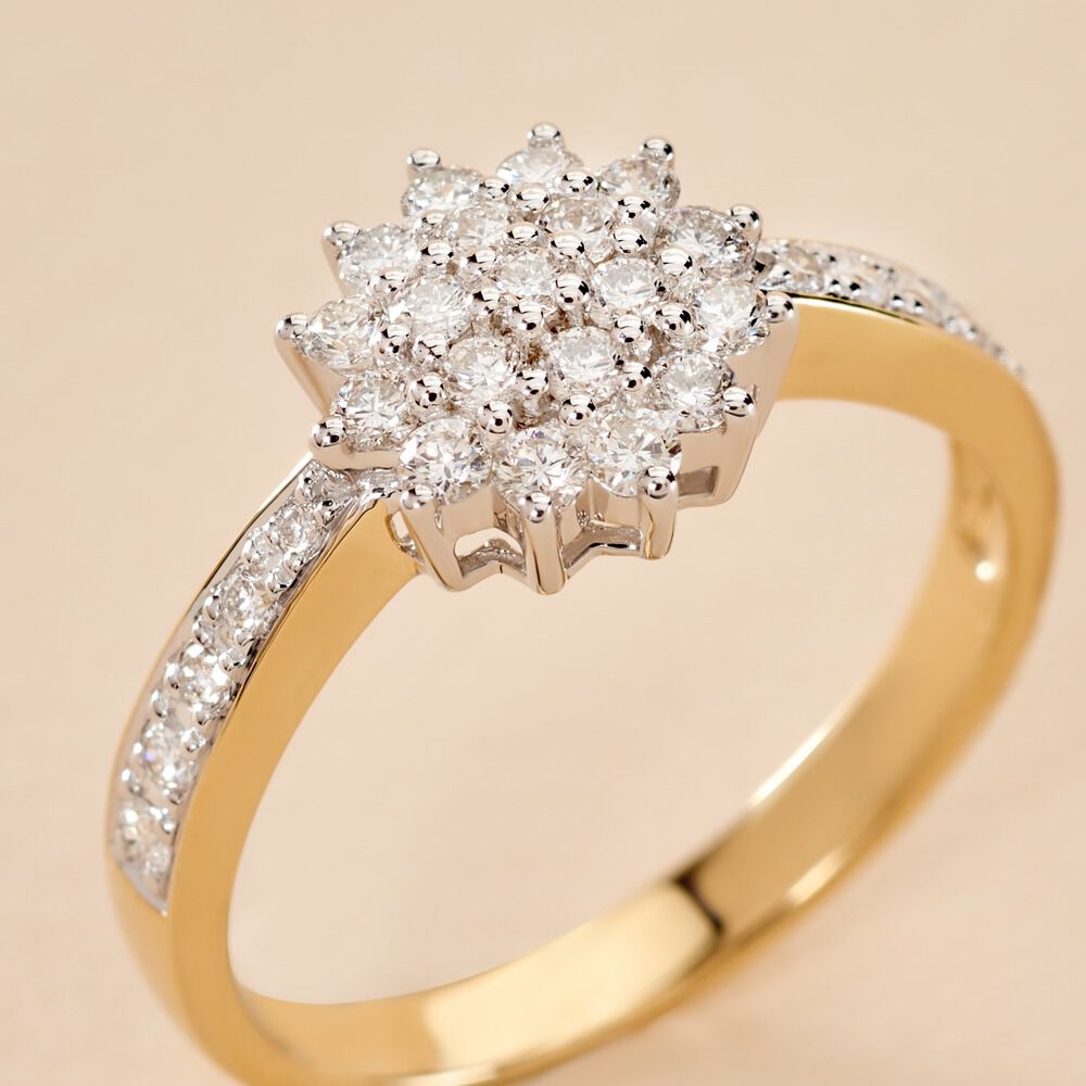 Bague Or Jaune Chou Diamants - Bagues fiançailles Femme | Marc Orian