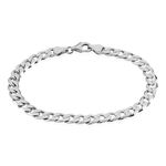 Bracelet Casper Maille Gourmette Argent Blanc - Bracelets mailles Homme | Marc Orian
