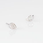 Boucles D'oreilles Puces Nevena Or Blanc Diamant - Puces Femme | Marc Orian
