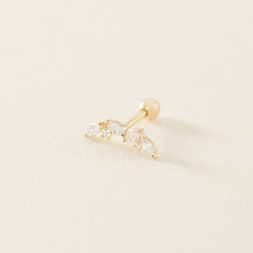 Piercing Nina Or Jaune Oxyde De Zirconium - Piercing Conch Femme | Marc Orian