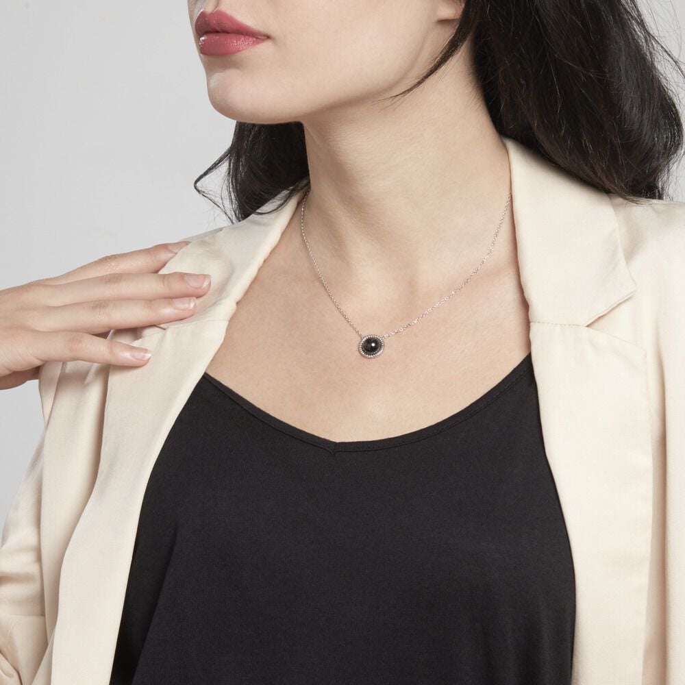 Collier Adelyne Argent Blanc Céramique - Colliers avec pierres Femme | Marc Orian