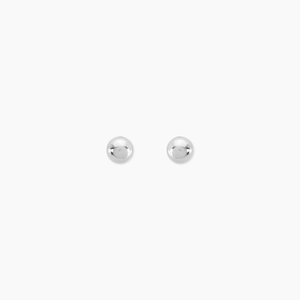 Boucles D'oreilles Puces Virgie Argent Blanc - Puces Femme | Marc Orian