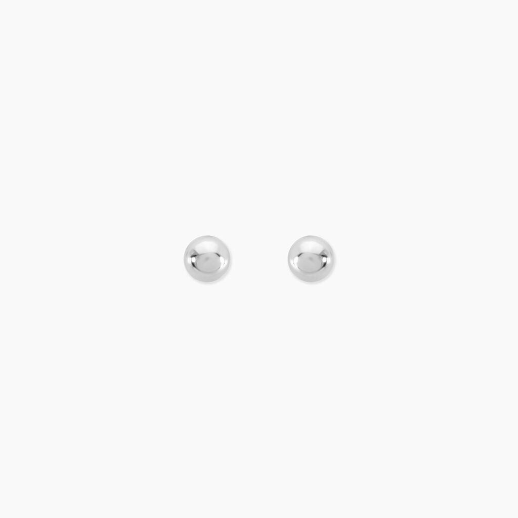 Boucles D'oreilles Puces Virgie Argent Blanc - Puces Femme | Marc Orian