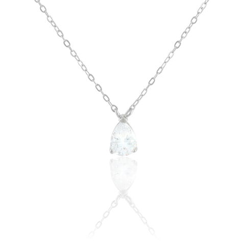 Collier Carolyn Argent Blanc Oxyde De Zirconium - Colliers solitaires Femme | Marc Orian