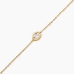 Bracelet Fadela Argent Dor&eacute; A L'Or 750/1000 Oxyde De Zirconium - Bracelets cha&icirc;nes Femme | Marc Orian