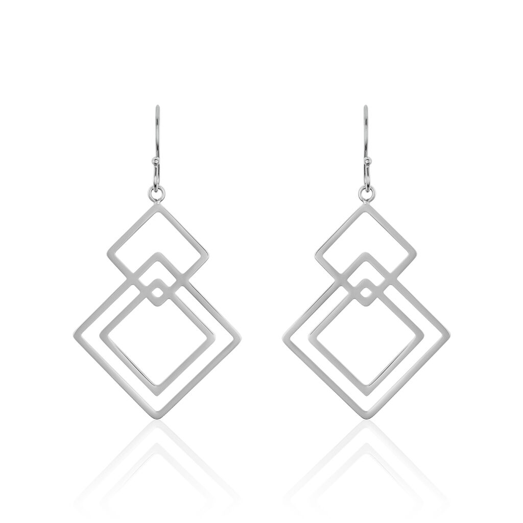 Boucles D'oreilles Pendantes Violetka Acier Blanc - Pendantes Femme | Marc Orian