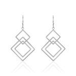 Boucles D'oreilles Pendantes Violetka Acier Blanc - Pendantes Femme | Marc Orian