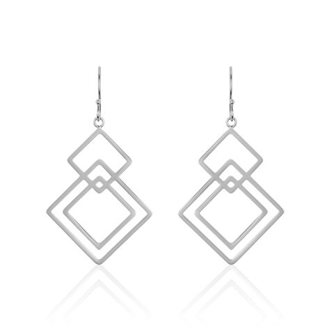 Boucles D'oreilles Pendantes Violetka Acier Blanc - Pendantes Femme | Marc Orian