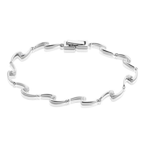 Bracelet Ezia Argent Blanc Oxyde De Zirconium - Bracelets chaînes Femme | Marc Orian