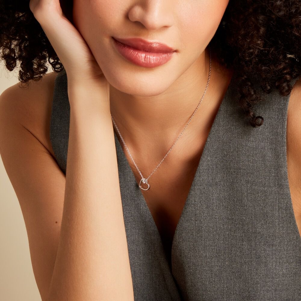 Collier Devona Argent Blanc Oxyde De Zirconium - Colliers avec pierres Femme | Marc Orian