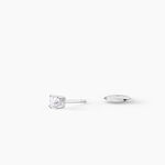 Boucles D'oreilles Puces Or Blanc Victoria Diamants - Puces Femme | Marc Orian