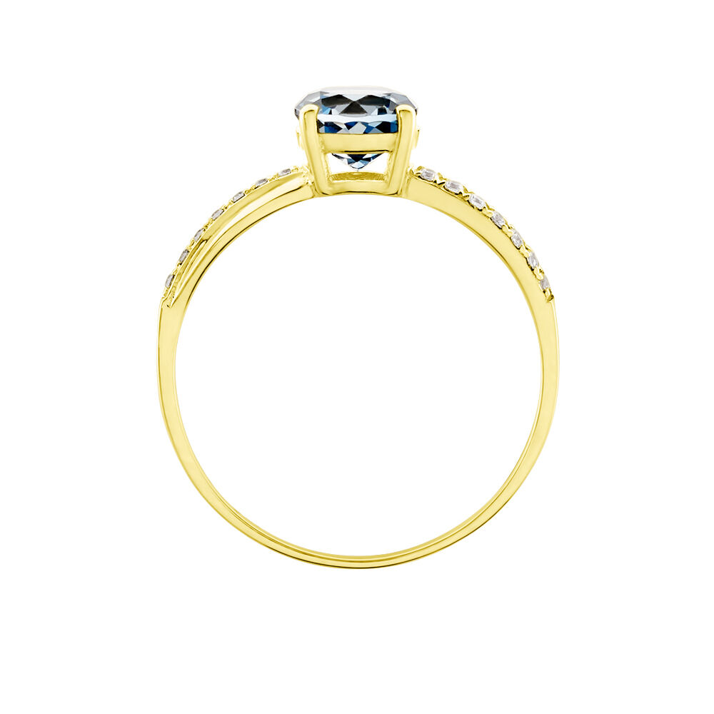 Bague Or Jaune Sabiniano Topaze Oxydes De Zirconium - Bagues pierres fines Femme | Marc Orian