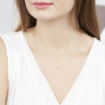 Collier Nylon Argent Blanc Oxyde De Zirconium - Colliers avec pierres Femme | Marc Orian